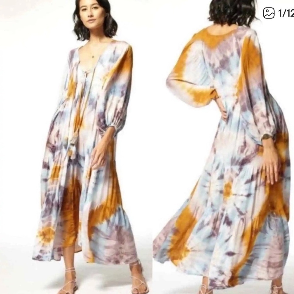 Young Fabulous & Broke Vibrant Tie-Dye Maxi Dress - Picture 2 of 12